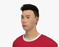 Азиатский футболист 3D модель