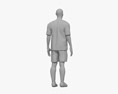 Jogador de futebol asiático Modelo 3d