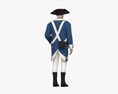 Американский солдат XVIII века 3D модель