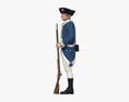 American Soldier 18th century 3d model