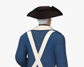 Soldado americano do século XVIII Modelo 3d