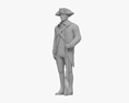 American Soldier 18th century 3D-Modell
