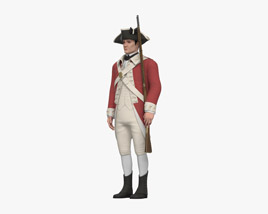 Британский солдат XVIII века 3D модель