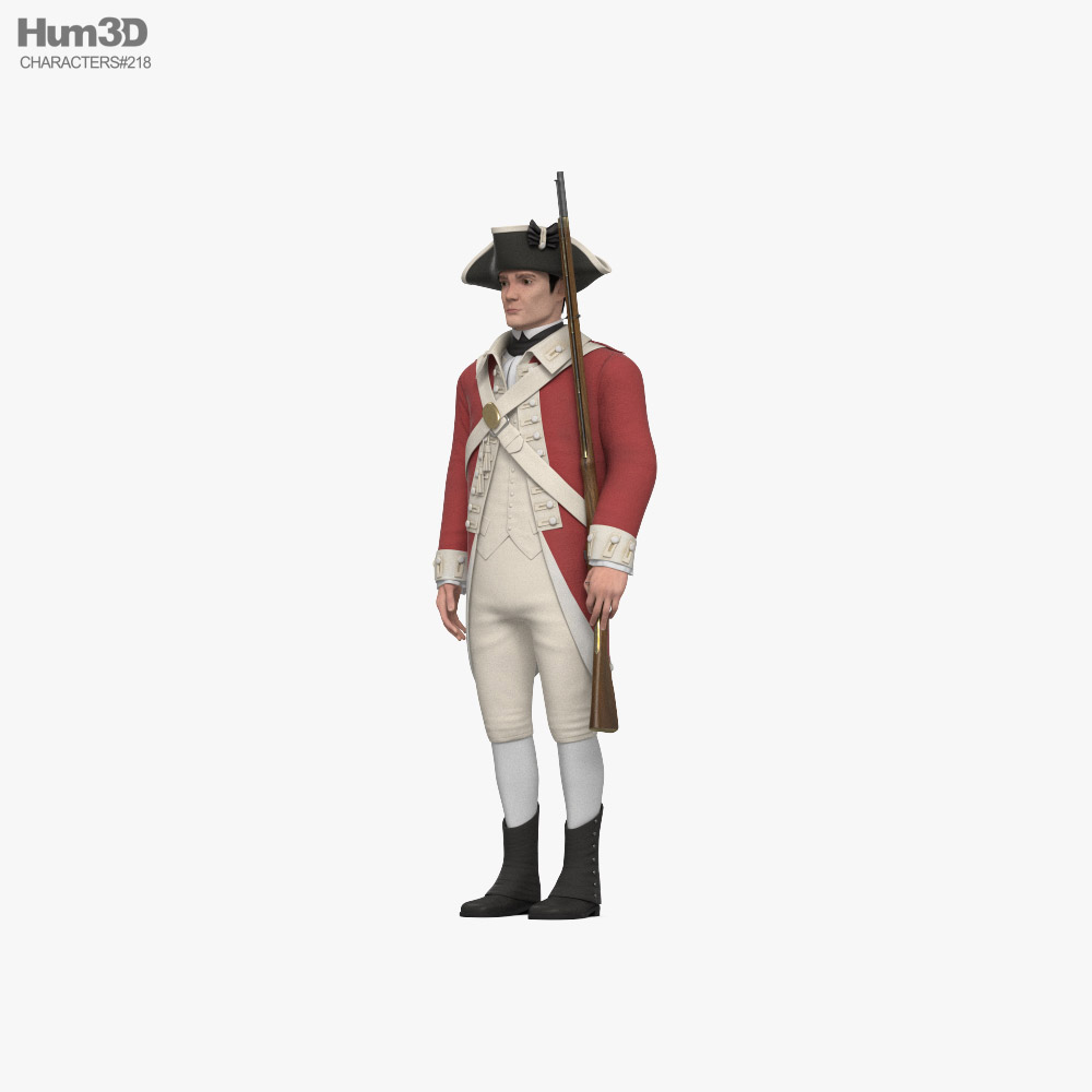 British Soldier 18th century 3D model