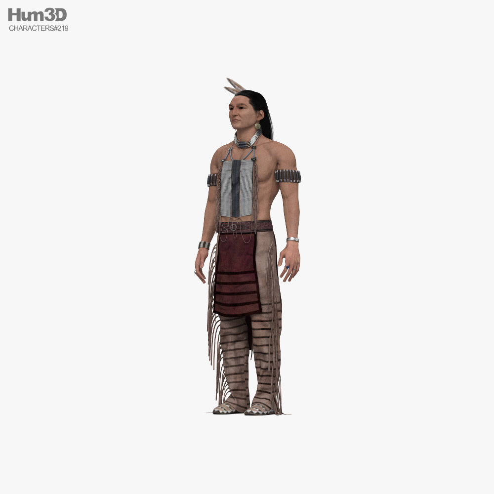 Amerikanischer Ureinwohner 3D-Modell