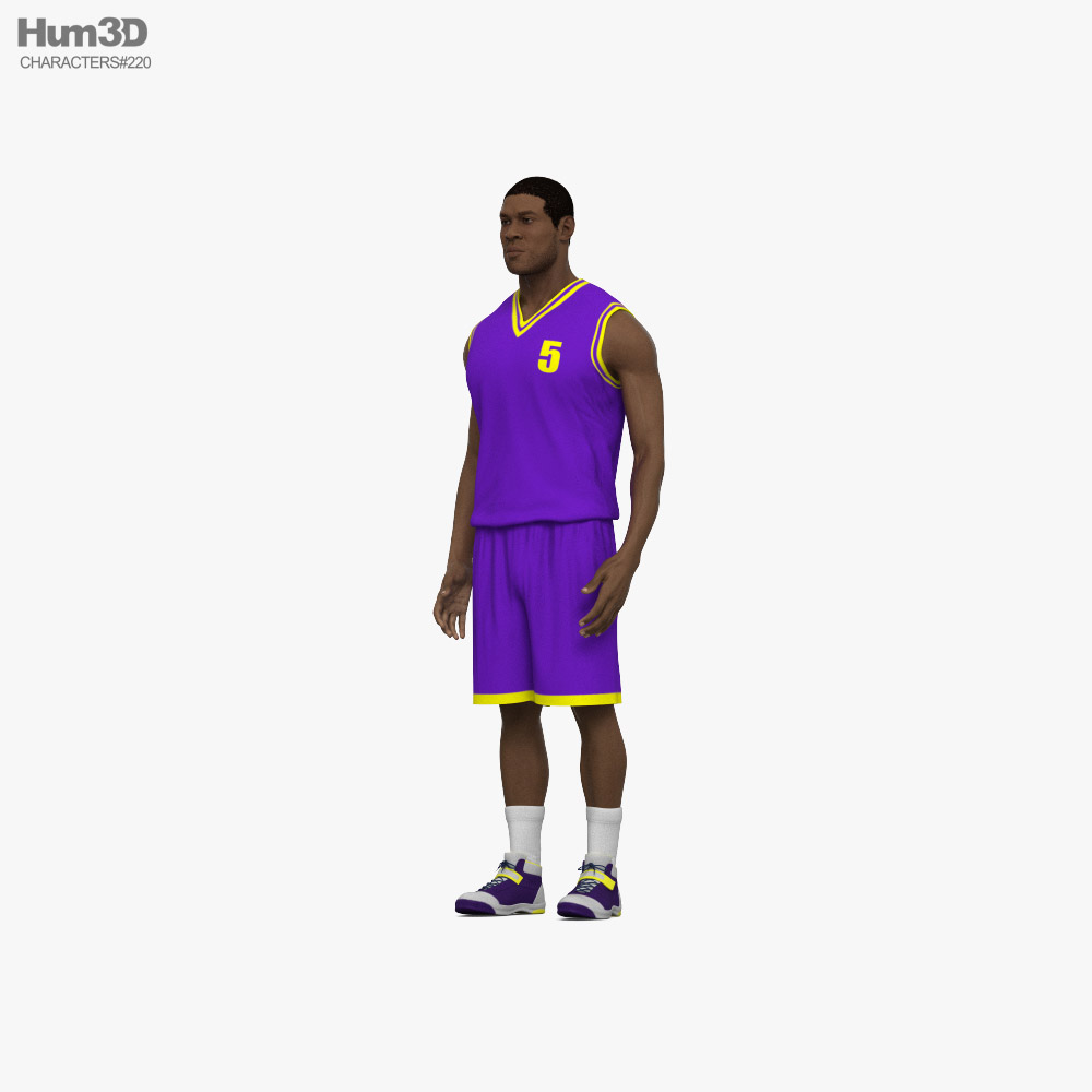 African-American Basketball Player 3D model