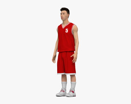 Jugador de baloncesto asiático Modelo 3D
