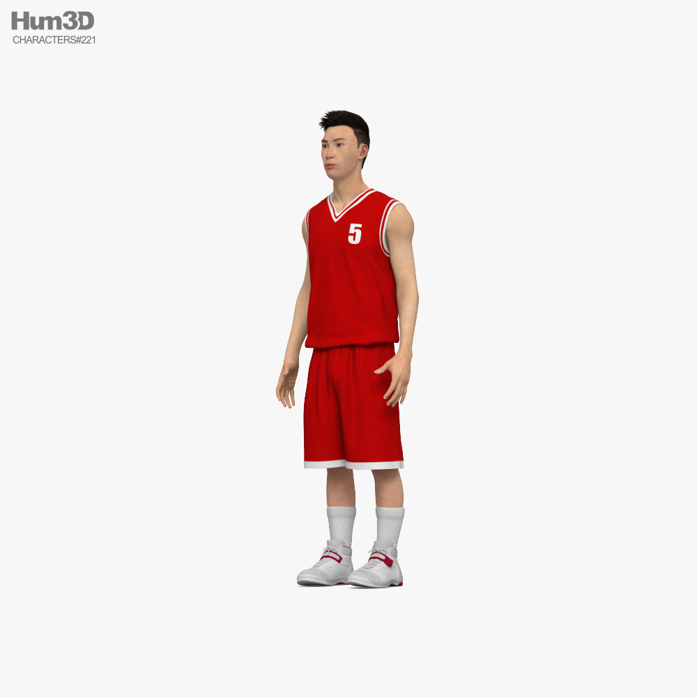 Asian Basketball Player 3D model