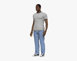 African-American Generic Man 3D 모델 