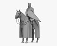 Crusader Knight on Horse Modelo 3d