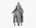 Crusader Knight on Horse 3D 모델 