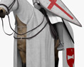 Crusader Knight on Horse Modèle 3d