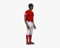 African-American Baseball Player Modello 3D