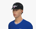 Asian Baseball Player Modèle 3d