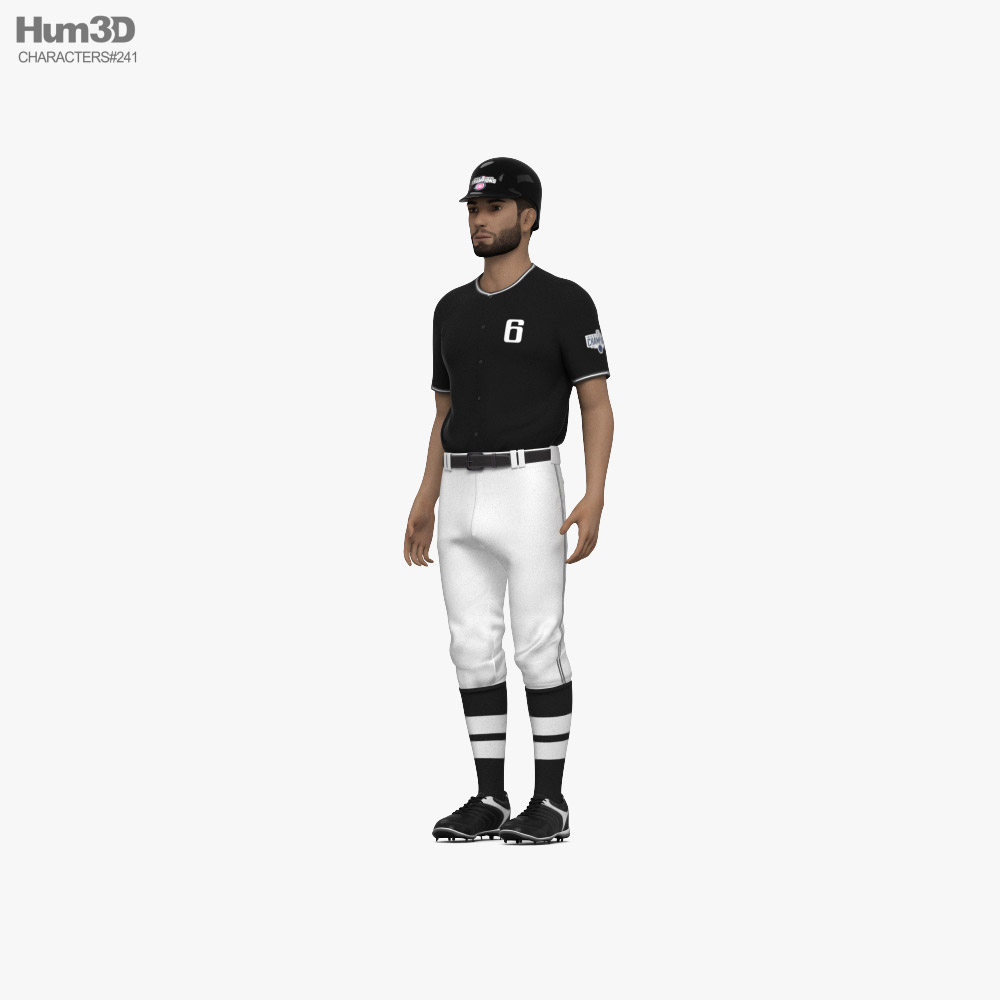 Middle Eastern Baseball Player 3D model