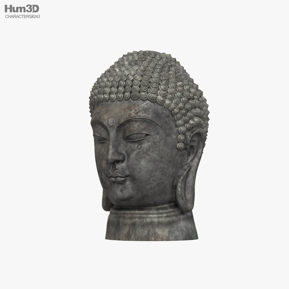 仏陀の頭 3Dモデル