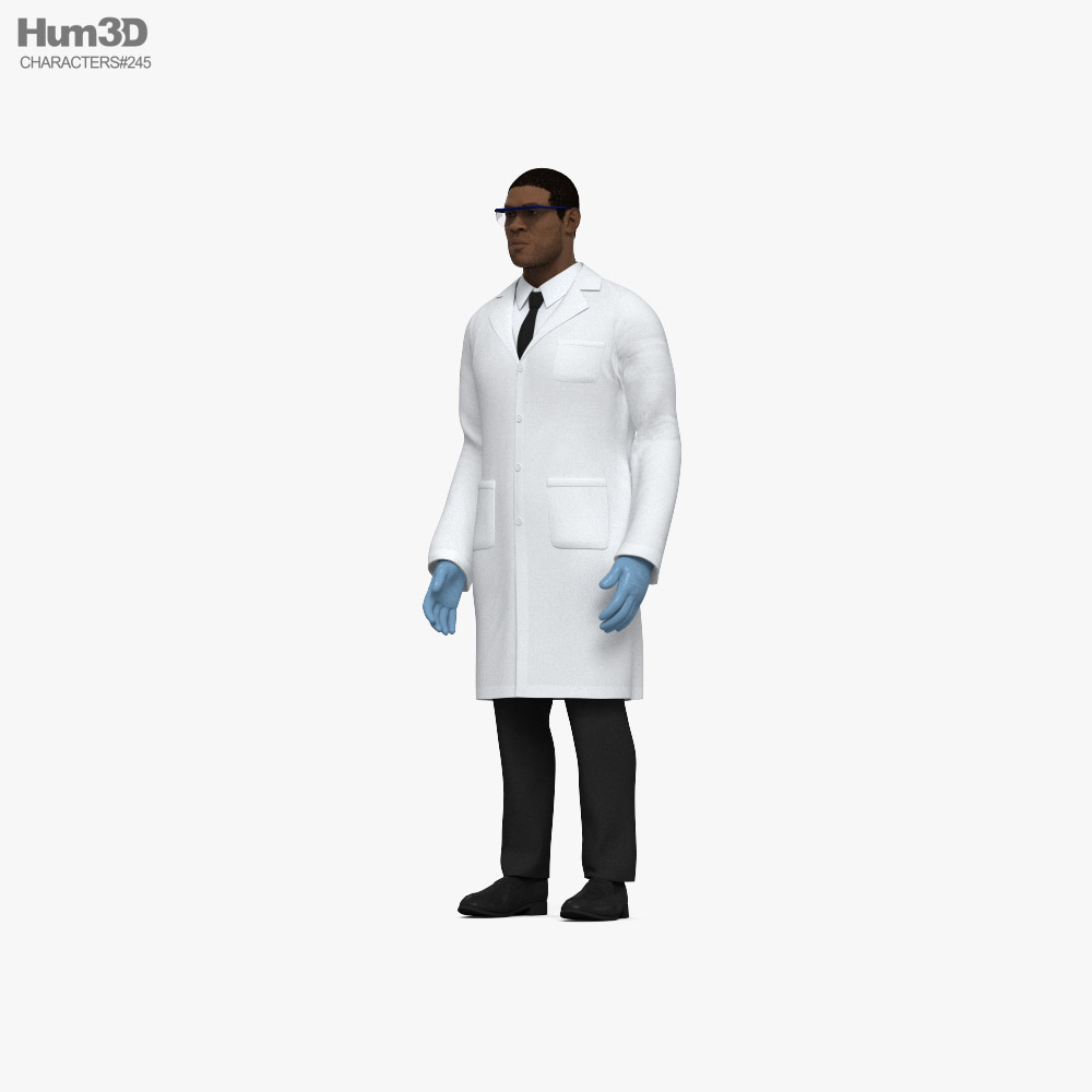 African-American Scientist 3D model