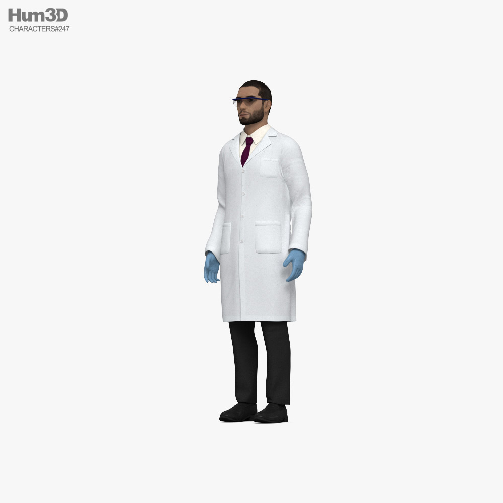 Middle Eastern Scientist 3D 모델 