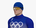 Skier Athlete 3D-Modell