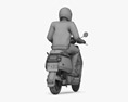 Hombre en scooter Modelo 3D
