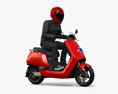 Man Riding Scooter 3d model