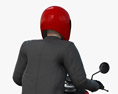 Hombre en scooter Modelo 3D
