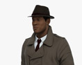 African-American Detective 3d model