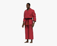African-American Man in Kimono 3D 모델 