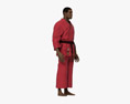 African-American Man in Kimono Modèle 3d