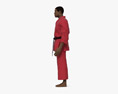 African-American Man in Kimono Modèle 3d