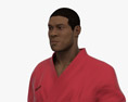 African-American Man in Kimono 3D модель