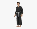 Asian Man in Kimono Modelo 3d