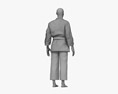 Asian Man in Kimono Modello 3D