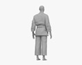 Asian Man in Kimono Modèle 3d