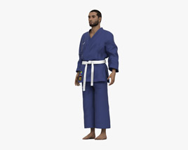 Middle Eastern Man in Kimono 3D model