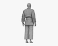 Middle Eastern Man in Kimono 3D 모델 