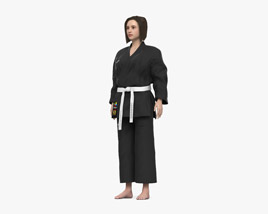 Woman in Kimono Modèle 3D