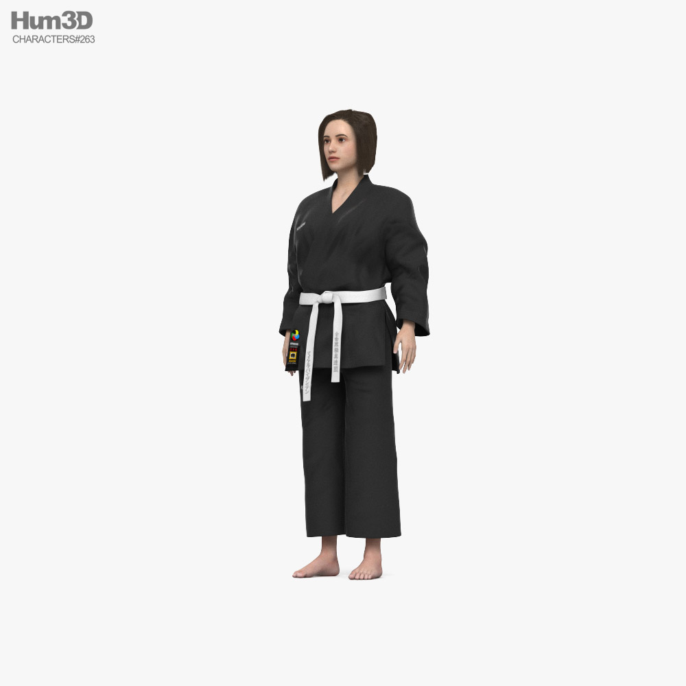 Woman in Kimono 3D 모델 