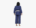 Asian Woman in Kimono 3D модель