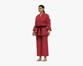 Middle Eastern Woman in Kimono 3D-Modell
