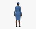 African-American Stewardess Modelo 3D