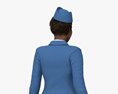 African-American Stewardess 3D 모델 