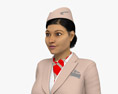 Middle Eastern Stewardess Modello 3D
