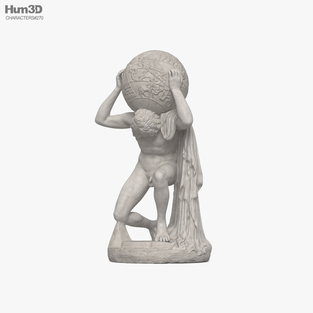 Atlas-Statue 3D-Modell