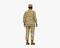 African-American Female Soldier Modello 3D