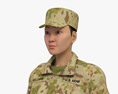 Asian Female Soldier 3D 모델 