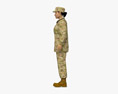 Middle Eastern Female Soldier 3D 모델 
