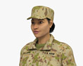 Middle Eastern Female Soldier Modèle 3d