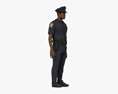 African-American Police Officer Modello 3D