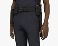 African-American Polícia Officer Modelo 3d